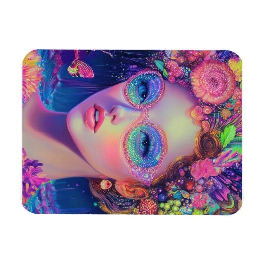 Neon Garden Goddess Magnet (Horizontal)