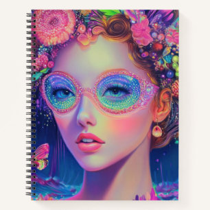 Neon Garden Goddess Notizblock