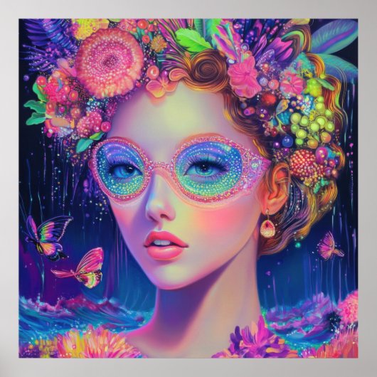 Neon Garden Goddess Poster (Vorne)