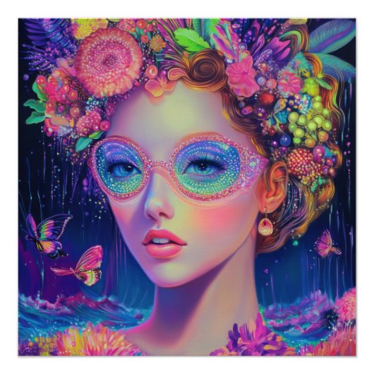 Neon Garden Goddess Poster (Vorderseite)