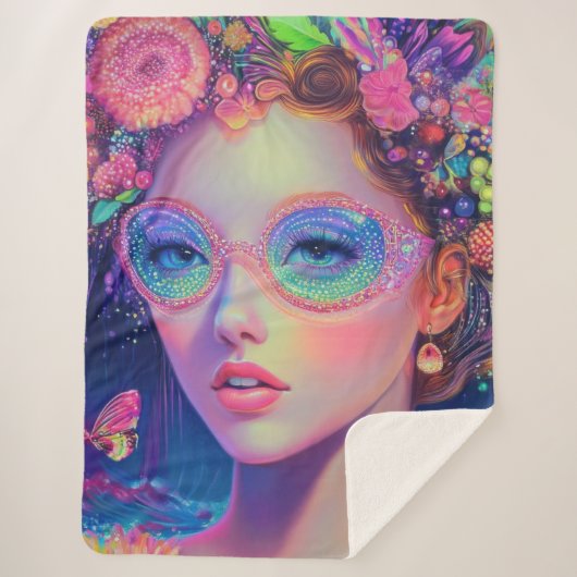 Neon Garden Goddess Sherpadecke (Vorderseite)