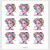 Neon Garden Goddess Sticker (Blatt)