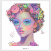 Neon Garden Goddess Sticker (Blatt)