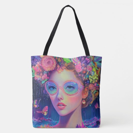 Neon Garden Goddess Tasche (Rückseite)