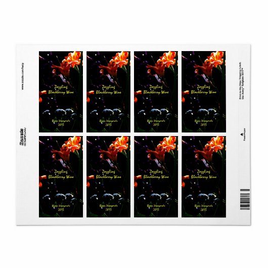 Neon Garden Weinmarken (Vorne)