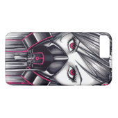 Neon Gas Mask Girl Case-Mate iPhone Hülle (Rückseite (Horizontal))