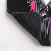 Neon Gas Mask Girl Mousepad (Ecke)