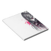 Neon Gas Mask Girl Notizblock (angewinkelt)