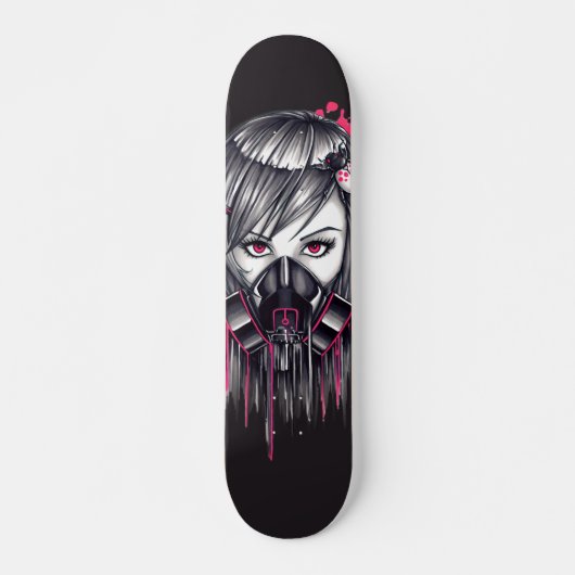 Neon-Gas-Maske Skateboard (Vorne)