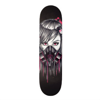 Neon-Gas-Maske Skateboard