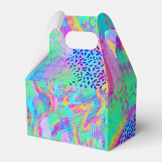 Neon Gastgeschenk Box Geschenkschachtel (Rückseite)