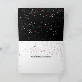 Neon Geburtstag mit Sternen Karte (Innenseite)