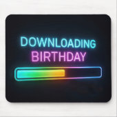 Neon-Geburtstags-Computer-Ladebalken Mousepad (Vorne)
