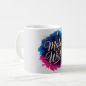 Neon-Geburtstagsdesign Kaffeetasse (Vorderseite Links)