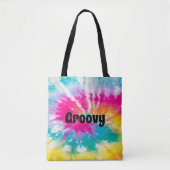 Neon Gefärbte Krawatte Groovy Personalisiert Tasche (Vorderseite)