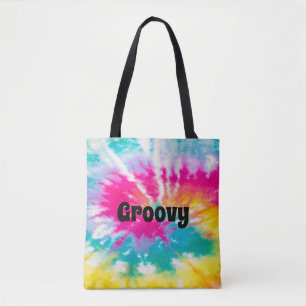 Neon Gefärbte Krawatte Groovy Personalisiert Tasche