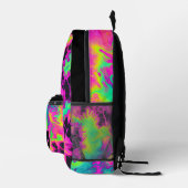 Neon Gefärbte Krawatte Monogramm Bedruckter Rucksack (Rechts)