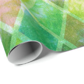 Neon Gefärbte Krawatte Watercolor Harlequin Geschenkpapier (Rolleneckpunkt)