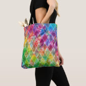 Neon Gefärbte Krawatte Watercolor Harlequin Raute Tasche (Von Nahem)