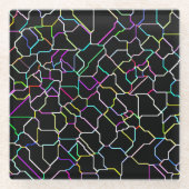 Neon gekippter Fliesen-Glas-Untersetzer Glasuntersetzer (Vorderseite)