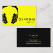 Neon Gelb Dj Visitenkarte (Vorne/Hinten)