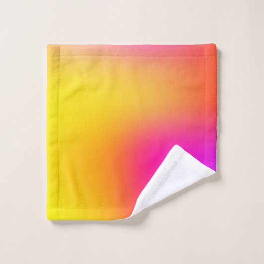 Neon Gelb und Rosa Badhandtuch Set (Waschlappen)