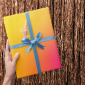 Neon Gelb und Rosa Geschenkpapier