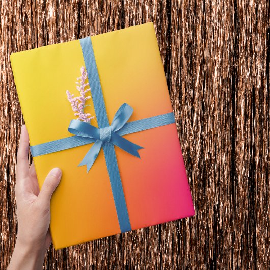 Neon Gelb und Rosa Geschenkpapier