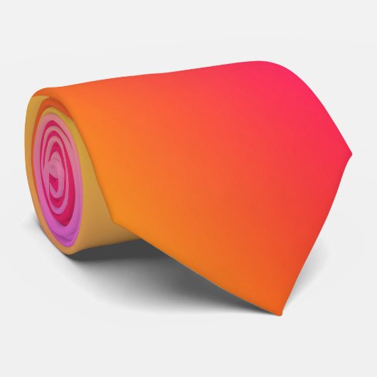 Neon Gelb und Rosa Krawatte (Gerollt)