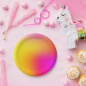 Neon Gelb und Rosa Pappteller (Party)