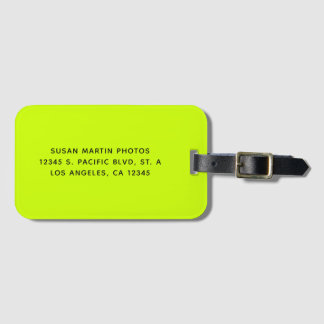 Neon-Gelb und Schwarz Moderne Minimalistisch Gepäckanhänger