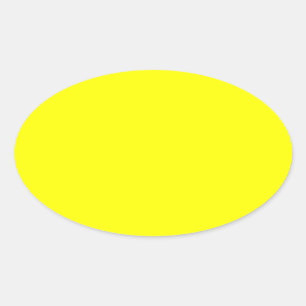 Neon-gelber Hexencode FFFF01 Ovaler Aufkleber