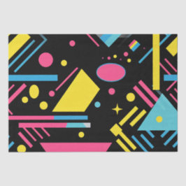Neon Geo Modern Blast Colorful Geometric Muster Seidenpapier