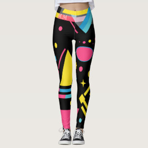 Neon Geo Moderne farbenfrohe geometrische Muster Leggings