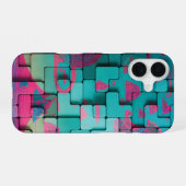 Neon Geometric Abstract _ iPhone case 16 Hülle (Rückseite (Horizontal))