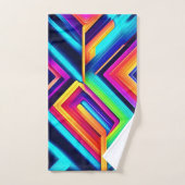 Neon Geometric Abstrakt Art Badhandtuch Set (Handtuch)
