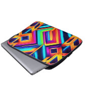 Neon Geometric Abstrakt Art Laptopschutzhülle (Vorne Knopf)