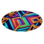 Neon Geometric Abstrakt Art Schneidebrett (Ecke)