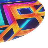 Neon Geometric Abstrakt Art Schneidebrett (Ecke)