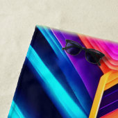 Neon Geometric Abstrakt Art Strandtuch (Beispiel)