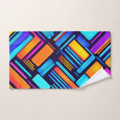 Neon Geometric Abstrakt Badhandtuch Set (Handtuch)