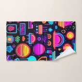 Neon Geometric Abstrakt Badhandtuch Set (Handtuch)