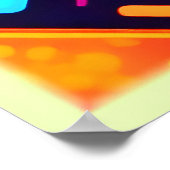Neon Geometric Abstrakt Poster (Ecke)