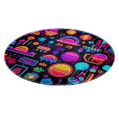 Neon Geometric Abstrakt Schneidebrett (Ecke)