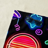 Neon Geometric Abstrakt Strandtuch (Beispiel)