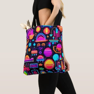 Neon Geometric Abstrakt Tasche