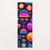 Neon Geometric Abstrakt Yogamatte (Vorderseite)