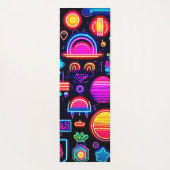 Neon Geometric Abstrakt Yogamatte (Rückseite)