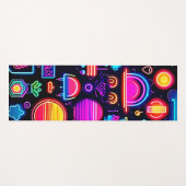 Neon Geometric Abstrakt Yogamatte (Vorderseite (Horizontal))