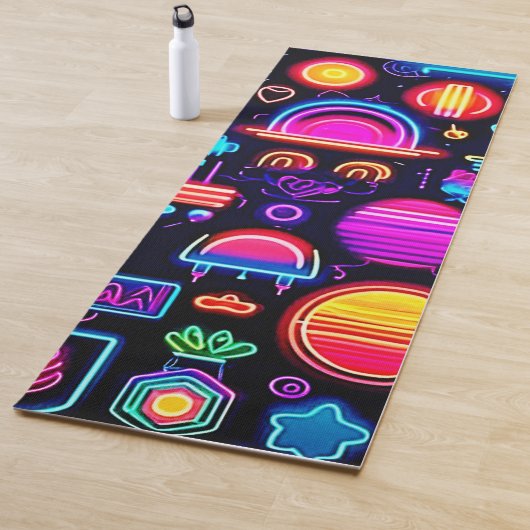 Neon Geometric Abstrakt Yogamatte (Beispiel)